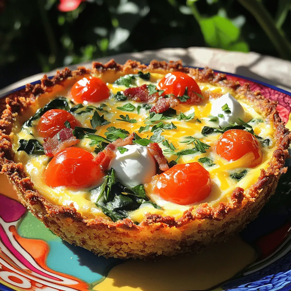 Spring Hash Brown Crust Quiche Frisch und Einfach
