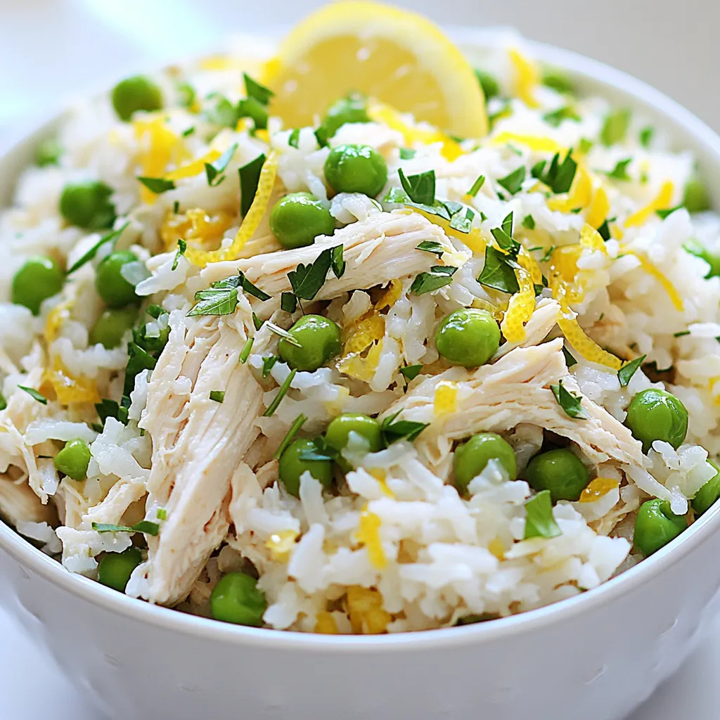 Slow Cooker Lemon Herb Chicken Rice Köstliches Gericht