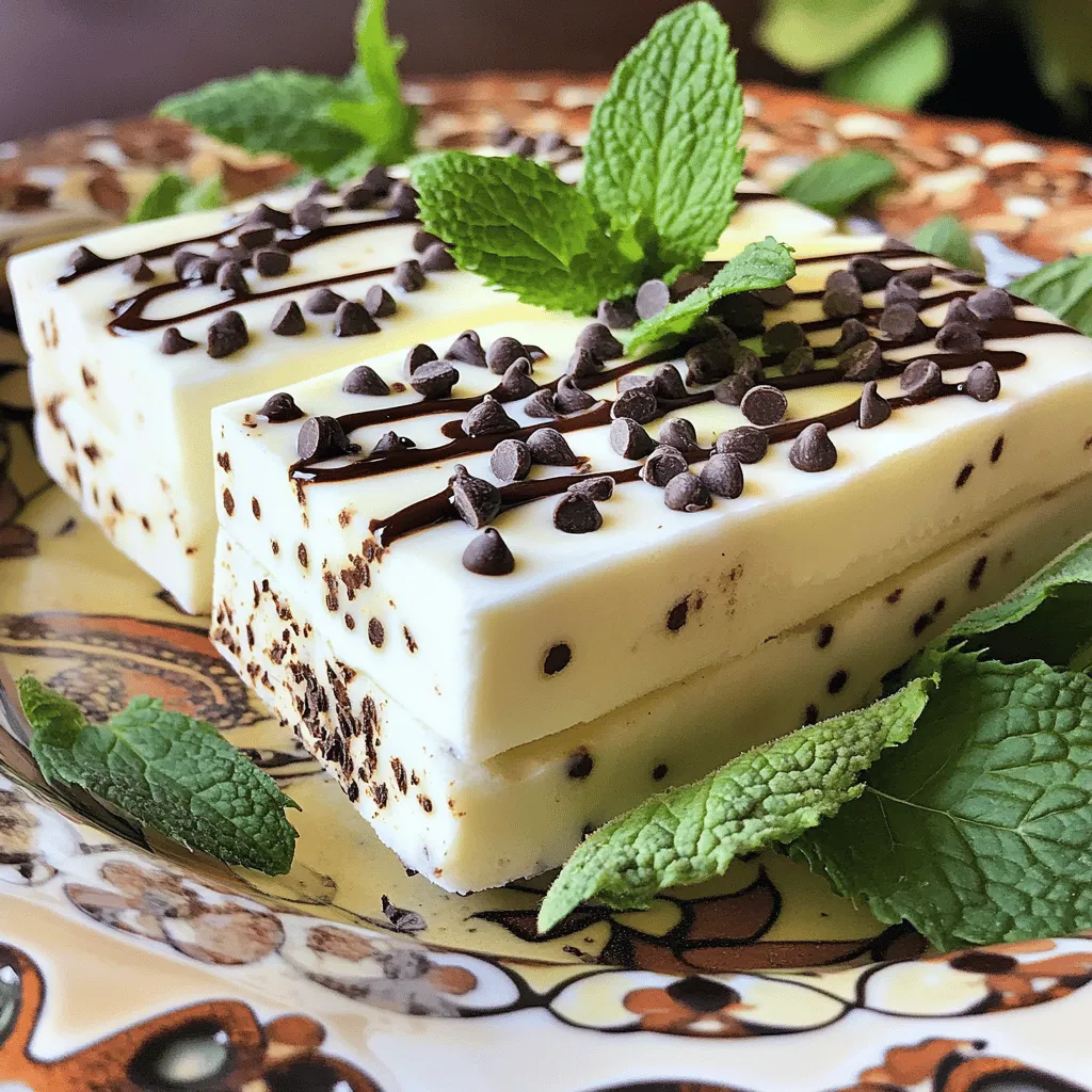 Schmackhafte Chocolate Chip Mint Greek Yogurt Pops