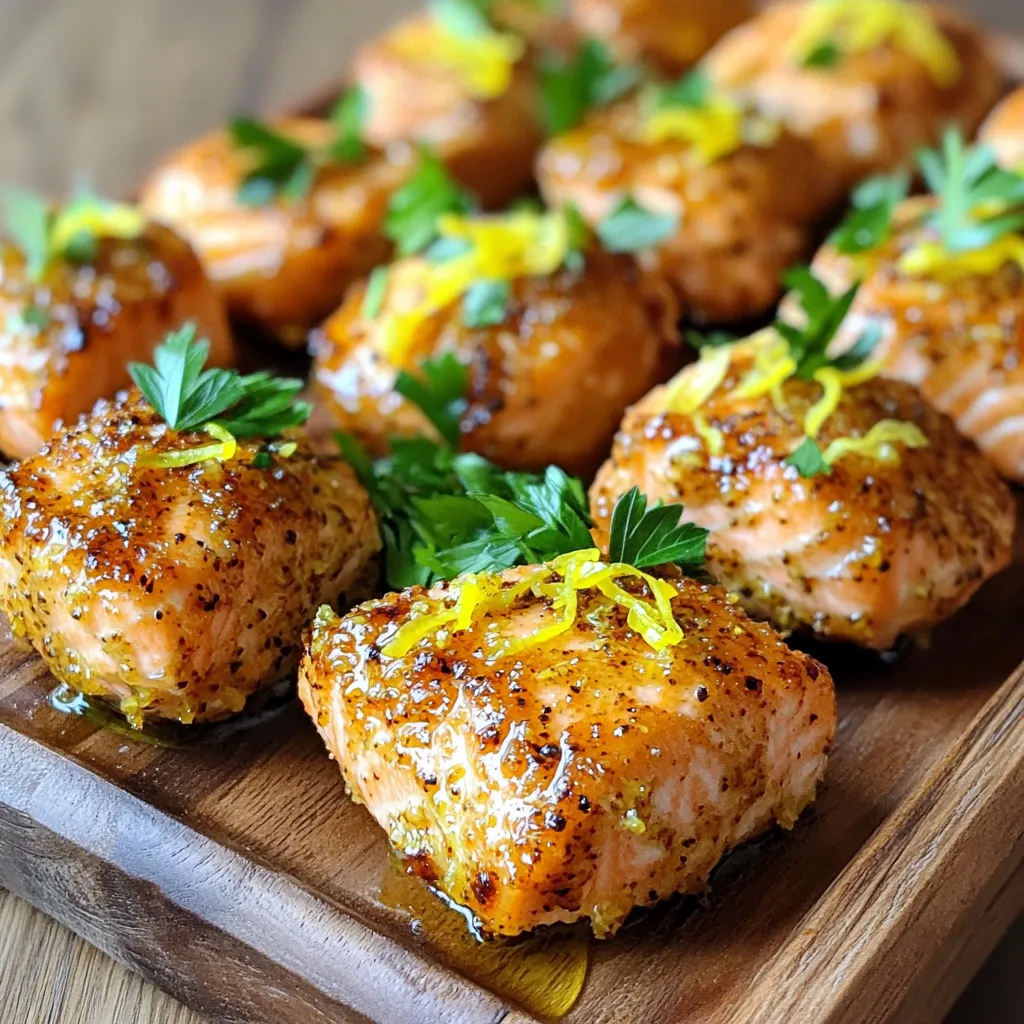 Crispy Air Fryer Lemon Pepper Salmon Bites Einfaches Rezept