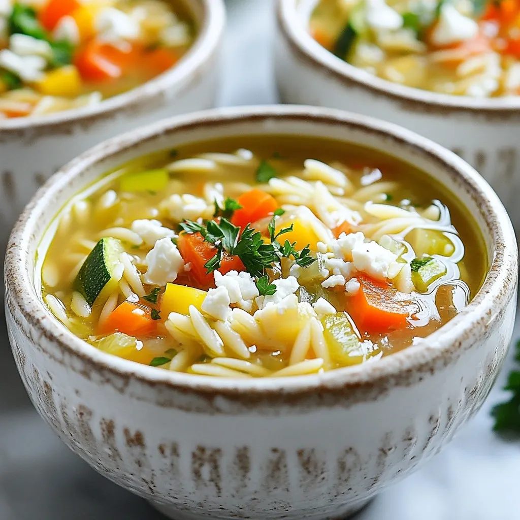 Mediterrane Orzo-Suppe lecker und gesund zubereiten