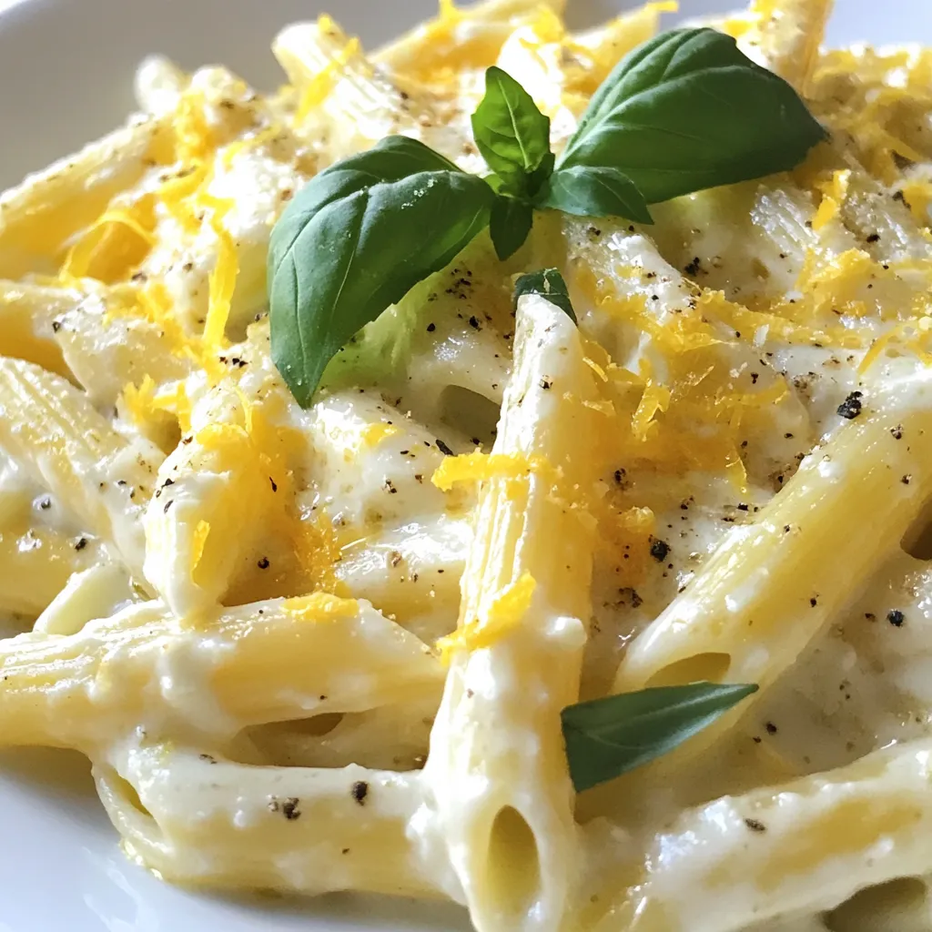 Cremige Zitronen-Feta-Pasta Einfach und Köstlich