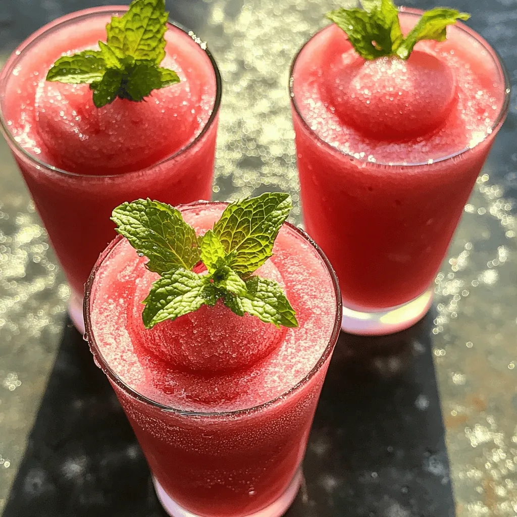 Wassermelonen Slushie erfrischend und einfach zubereiten