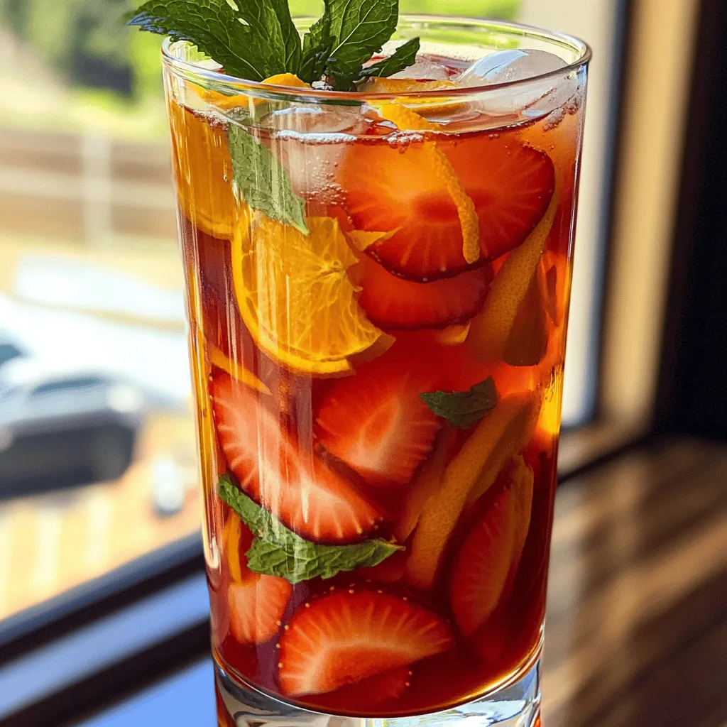 Erdbeer-Eistee erfrischend und einfach zubereiten