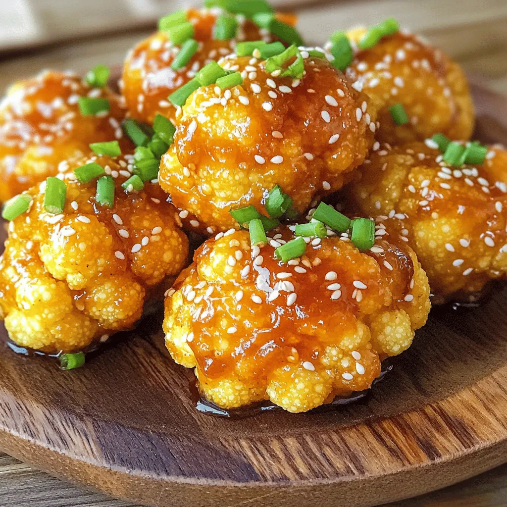 Crispy Honey Garlic Cauliflower Bites Knusprig und Lecker
