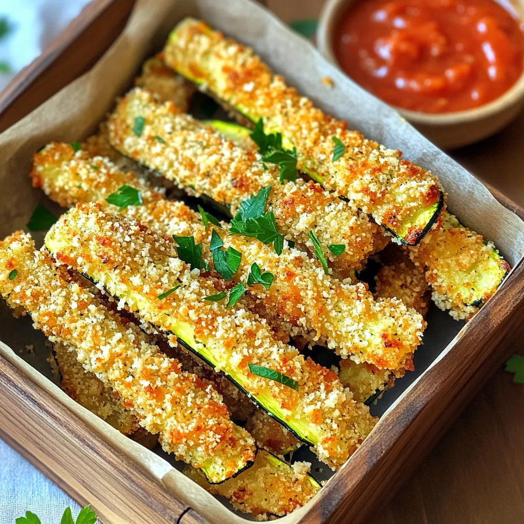 Air Fryer Garlic Parmesan Zucchini Fries Knusprig Lecker