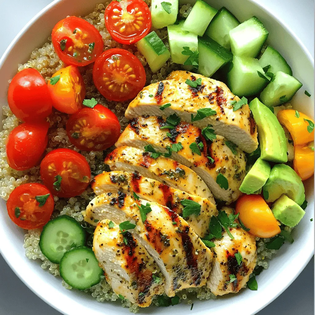 Zesty Lemon Herb Chicken Bowls Einfache und Leckere Mahlzeit