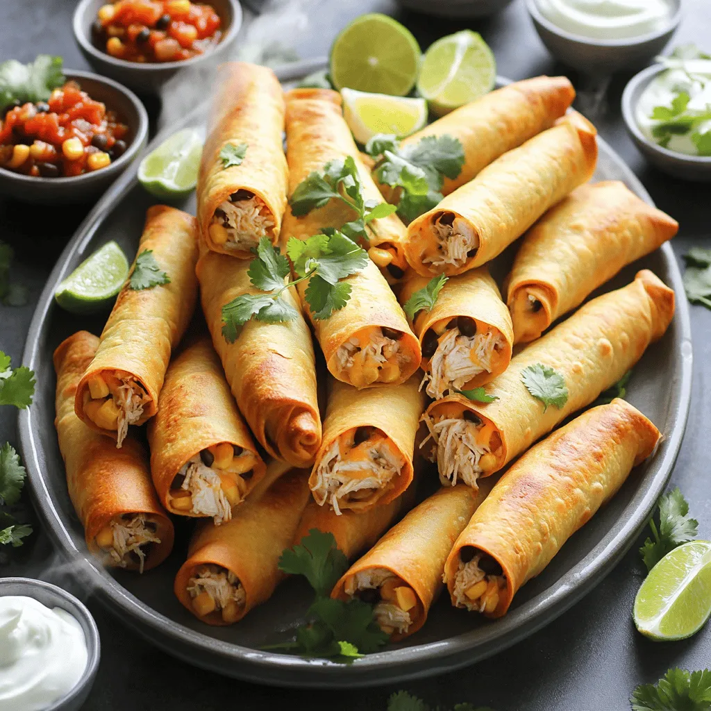Oven-Baked Chicken Taquitos Knusprig und Lecker