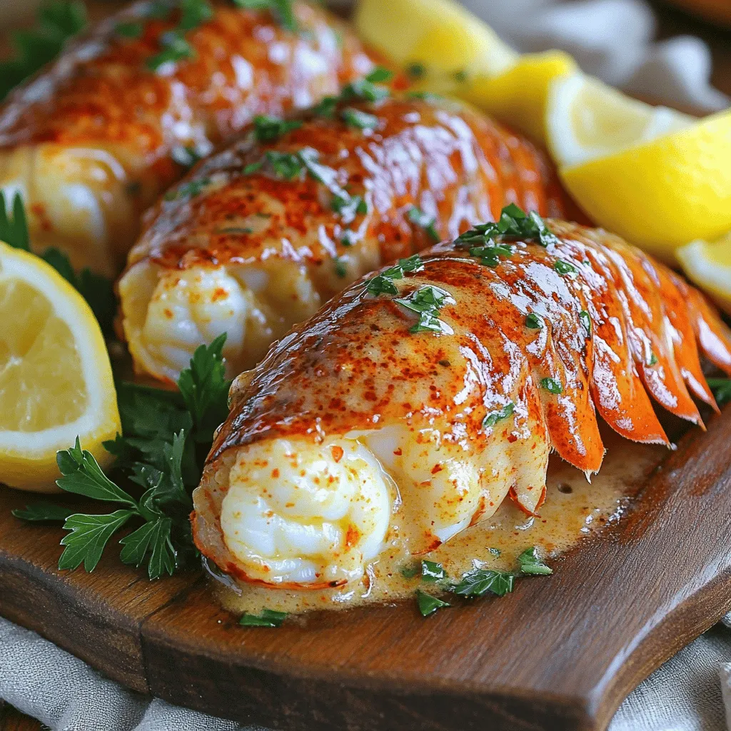Um cremige Knoblauchbutter-Hummerschwänze zuzubereiten, brauchen Sie folgende Zutaten: - 4 Hummerschwänze - 120 g ungesalzene Butter - 4 Knoblauchzehen, fein gehackt - 240 ml Sahne - 1 Teelöffel geräuchertes Paprikapulver - 1 Esslöffel Zitronensaft - 1 Teelöffel frische Petersilie, gehackt - Salz und Pfeffer nach Geschmack - Zitronenschnitze zum Servieren Diese einfachen Zutaten helfen, den vollen Geschmack des Hummers zu zeigen. Die Kombination aus Butter und Knoblauch gibt der Sauce eine reiche, cremige Textur. Zusätzlich zu den Hauptzutaten können Sie Folgendes verwenden: - Küchenschere zum Schneiden der Hummerschwänze - Große Pfanne für die Sauce - Auflaufform zum Backen - Frische Kräuter für mehr Geschmack Diese Utensilien sind nicht zwingend notwendig, erleichtern jedoch die Zubereitung und Präsentation. Frische Hummerschwänze sind wichtig für den besten Geschmack: - Achten Sie auf die Farbe: Frische Hummerschwänze sind hell und glänzend. - Riechen Sie daran: Sie sollten einen milden, frischen Geruch haben. - Prüfen Sie die Textur: Das Fleisch sollte fest und nicht schlaff sein. Wenn Sie frische Hummerschwänze auswählen, stellen Sie sicher, dass Sie die besten für Ihr Gericht bekommen. So wird Ihr Essen noch besser.Zuerst musst du die Hummerschwänze gut vorbereiten. Nimm eine Küchenschere und schneide die Schale der Hummerschwänze auf. Beginne an der Oberseite und arbeite bis zur Schwanzflosse. Achte darauf, das Fleisch nicht zu beschädigen. Ziehe die Schale vorsichtig zurück, um das Hummerfleisch freizulegen. So bekommst du die perfekte Präsentation für deinen Genuss. Jetzt kommt der spannende Teil: die Knoblauchbuttersauce. In einer großen Pfanne erhitze die ungesalzene Butter bei mittlerer Hitze. Wenn die Butter schmilzt, füge die fein gehackten Knoblauchzehen hinzu. Brate sie für etwa 1-2 Minuten, bis sie duften, aber pass auf, dass sie nicht anbrennen. Gieße dann die Sahne in die Pfanne. Rühre gut um und füge das geräucherte Paprikapulver, den Zitronensaft sowie Salz und Pfeffer hinzu. Lass die Sauce sanft köcheln und dicke sie für etwa 5 Minuten ein. Heize den Ofen auf 190°C vor. Platziere die Hummerschwänze in einer Auflaufform. Löffle die cremige Knoblauchbuttersauce großzügig über das freiliegende Hummerfleisch. Backe die Hummerschwänze für 15-20 Minuten. Sie sind fertig, wenn das Fleisch undurchsichtig ist. Während des Backens, gieß die restliche Sauce über die Hummerschwänze, um den Geschmack zu intensivieren. Nach dem Backen kannst du die Hummerschwänze mit frisch gehackter Petersilie garnieren. Serviere sie auf einer großen Platte mit Zitronenschnitzen. So sieht dein Gericht besonders einladend aus.Ein häufiger Fehler ist, die Hummerschwänze zu lange zu backen. Das Hummerfleisch sollte zart und saftig bleiben. Achten Sie darauf, die Garzeit genau zu überwachen. Zu viel Hitze macht das Fleisch gummiartig. Ein weiterer Fehler ist das Verbrennen des Knoblauchs. Braten Sie ihn nur kurz an, bis er duftet. Zu langes Kochen kann bitteren Geschmack bringen. Die Sauce sollte cremig und glatt sein. Um das zu erreichen, verwenden Sie frische Sahne. Rühren Sie die Mischung gut, damit sie gleichmäßig eindickt. Wenn die Sauce zu dick ist, fügen Sie etwas mehr Sahne hinzu. Für mehr Geschmack probieren Sie geräuchertes Paprikapulver und Zitronensaft. Diese Zutaten sind wichtig für das Aroma der Sauce. Die Präsentation macht einen großen Unterschied. Servieren Sie die Hummerschwänze auf einer großen Platte. Löffeln Sie die restliche Knoblauchbuttersauce darüber. Garnieren Sie das Gericht mit frischer Petersilie für Farbe. Zitronenschnitze sind auch eine tolle Ergänzung. Sie bringen Frische und einen schönen Kontrast. Für das beste Erlebnis achten Sie auf die Details.{{image_4}} Wenn Sie die klassische Knoblauchbuttersauce einmal ändern möchten, probieren Sie diese Alternativen. Eine Zitronenbuttersauce sorgt für frische und Säure. Schmelzen Sie einfach Butter und fügen Sie frisch gepressten Zitronensaft und Zitronenschale hinzu. Eine asiatische Note erreichen Sie mit Sojasauce und Ingwer. Diese Kombination verleiht den Hummerschwänzen einen ganz neuen Geschmack. Fügen Sie frische Kräuter wie Thymian oder Dill zu Ihrer Knoblauchbuttersauce hinzu. Diese Kräuter bringen einen tollen Duft und Geschmack. Für einen scharfen Kick verwenden Sie Chili oder Cayennepfeffer. Mögen Sie es nussig? Geben Sie ein wenig geröstetes Mandelmehl in die Sauce. Diese kleinen Änderungen machen große Unterschiede. Hummerschwänze passen gut zu vielen Beilagen. Servieren Sie sie mit einem frischen Salat aus Rucola und Tomaten. Ein cremiges Risotto ergänzt die Textur des Hummers perfekt. Auch gegrilltes Gemüse oder knusprige Kartoffeln sind tolle Optionen. Diese Beilagen machen das Gericht zu einer vollständigen Mahlzeit.Nach dem Kochen können Sie Hummerschwänze einfach aufbewahren. Lassen Sie sie zuerst auf Raumtemperatur abkühlen. Wickeln Sie dann die Hummerschwänze in Frischhaltefolie oder legen Sie sie in einen luftdichten Behälter. So bleiben sie frisch. Bei richtiger Lagerung sind sie bis zu zwei Tage im Kühlschrank gut. Wenn Sie Hummerschwänze für später aufbewahren möchten, können Sie sie einfrieren. Wickeln Sie sie gut in Folie ein, um Gefrierbrand zu vermeiden. Sie können sie bis zu drei Monate einfrieren. Zum Auftauen legen Sie die Hummerschwänze einfach in den Kühlschrank. Lassen Sie sie dort über Nacht. So behalten sie ihre Textur und ihren Geschmack. Verbrauchen Sie die Reste innerhalb von zwei Tagen. Hummerschwänze sind sehr lecker in Salaten oder Pasta. Sie können sie auch in Suppen geben. Wenn die Hummerschwänze nicht mehr frisch schmecken, werfen Sie sie weg. Sicherheit geht vor. Für das beste Geschmackserlebnis nutzen Sie die Reste schnell. So genießen Sie immer den vollen Geschmack. Hummerschwänze sollten 15 bis 20 Minuten im Ofen backen. Die genaue Zeit hängt von der Größe der Schwänze ab. Sie sind fertig, wenn das Fleisch undurchsichtig aussieht. Achte darauf, die Hummerschwänze während des Backens mit der Knoblauchbuttersauce zu übergießen. Das bringt mehr Geschmack. Ja, gefrorene Hummerschwänze sind eine gute Wahl. Achte darauf, sie zuerst im Kühlschrank aufzutauen. Dies dauert einige Stunden oder über Nacht. Das Auftauen sorgt dafür, dass das Fleisch gleichmäßig gart. Verwende sie dann wie frische Hummerschwänze in deinem Rezept. Zu Hummerschwänzen passen viele Beilagen gut. Hier sind einige meiner Favoriten: - Gedämpfter Spargel - Knoblauchbrot - Reis mit Kräutern - Ein frischer Salat Diese Beilagen ergänzen den reichen Geschmack des Hummers. Die Hummerschwänze lassen sich einfach würzen. Du kannst Salz und Pfeffer verwenden. Für mehr Geschmack füge Zitronensaft oder geräuchertes Paprikapulver hinzu. Auch frische Kräuter wie Petersilie oder Dill passen gut. Experimentiere, um deinen perfekten Geschmack zu finden. In diesem Artikel haben wir die Hauptzutaten für cremige Knoblauchbutter-Hummerschwänze betrachtet. Ich habe die Zubereitung erklärt und Tipps gegeben, um Fehler zu vermeiden. Denken Sie an frische Hummerschwänze für den besten Geschmack. Experimentieren Sie mit verschiedenen Saucen und Beilagen, um Ihr Gericht zu verfeinern. Lagern oder frieren Sie die Reste richtig ein, um sie länger genießen zu können. Hummerschwänze sind vielseitig und lecker, ideal für besondere Anlässe oder als leckeres Abendessen.