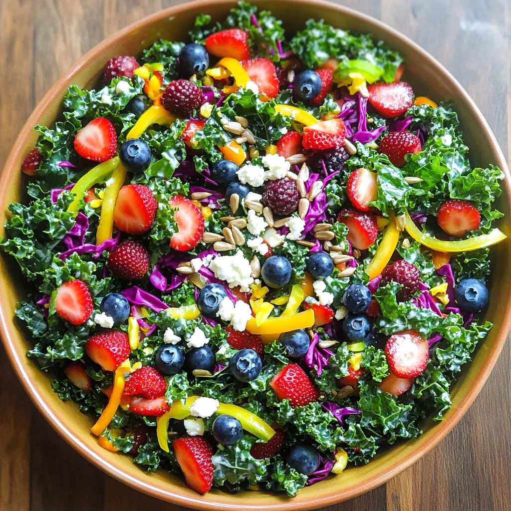 Rainbow Kale &#038; Berry Salad Frisch und Nahrhaft