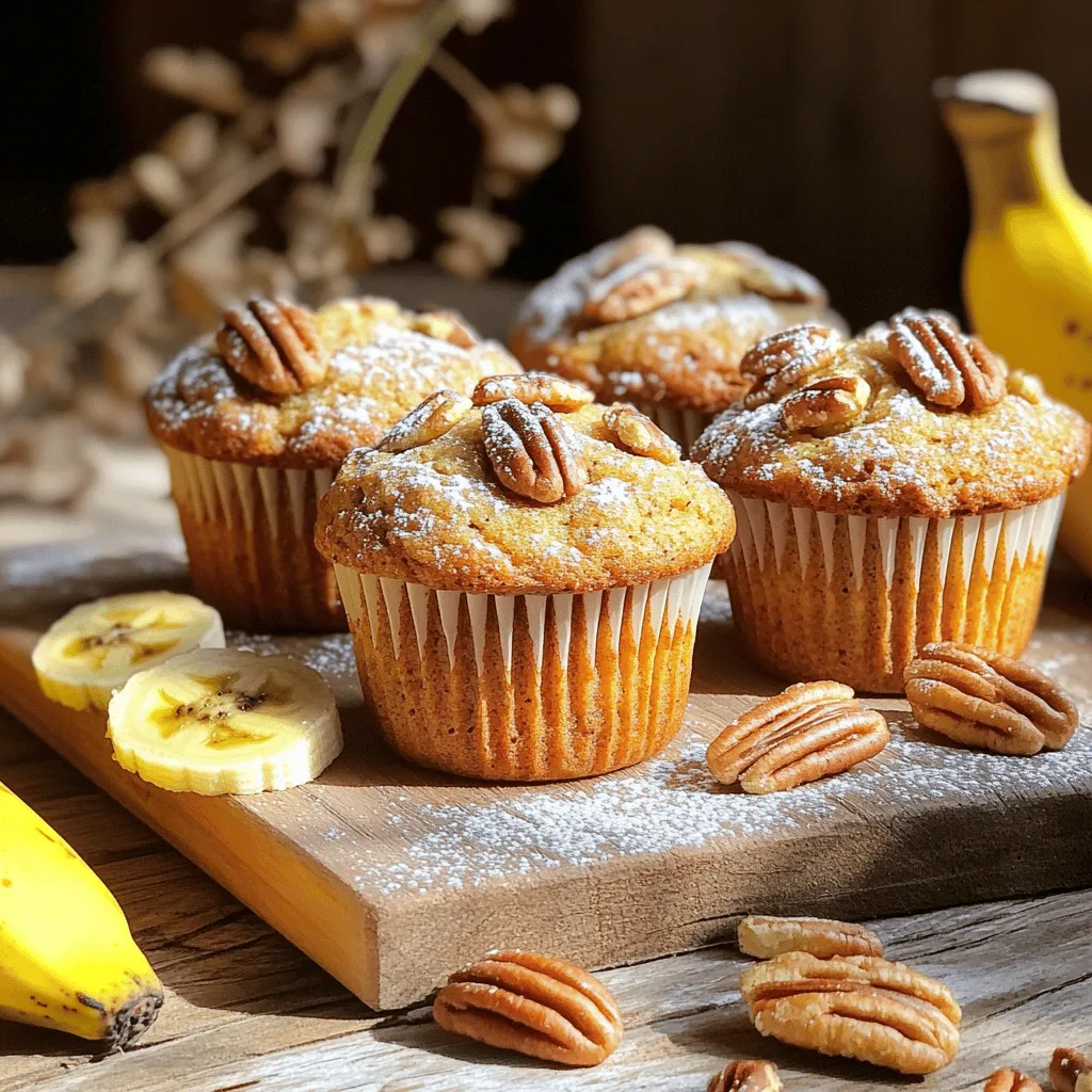 Brown Butter Pecan Banana Bread Muffins Rezept
