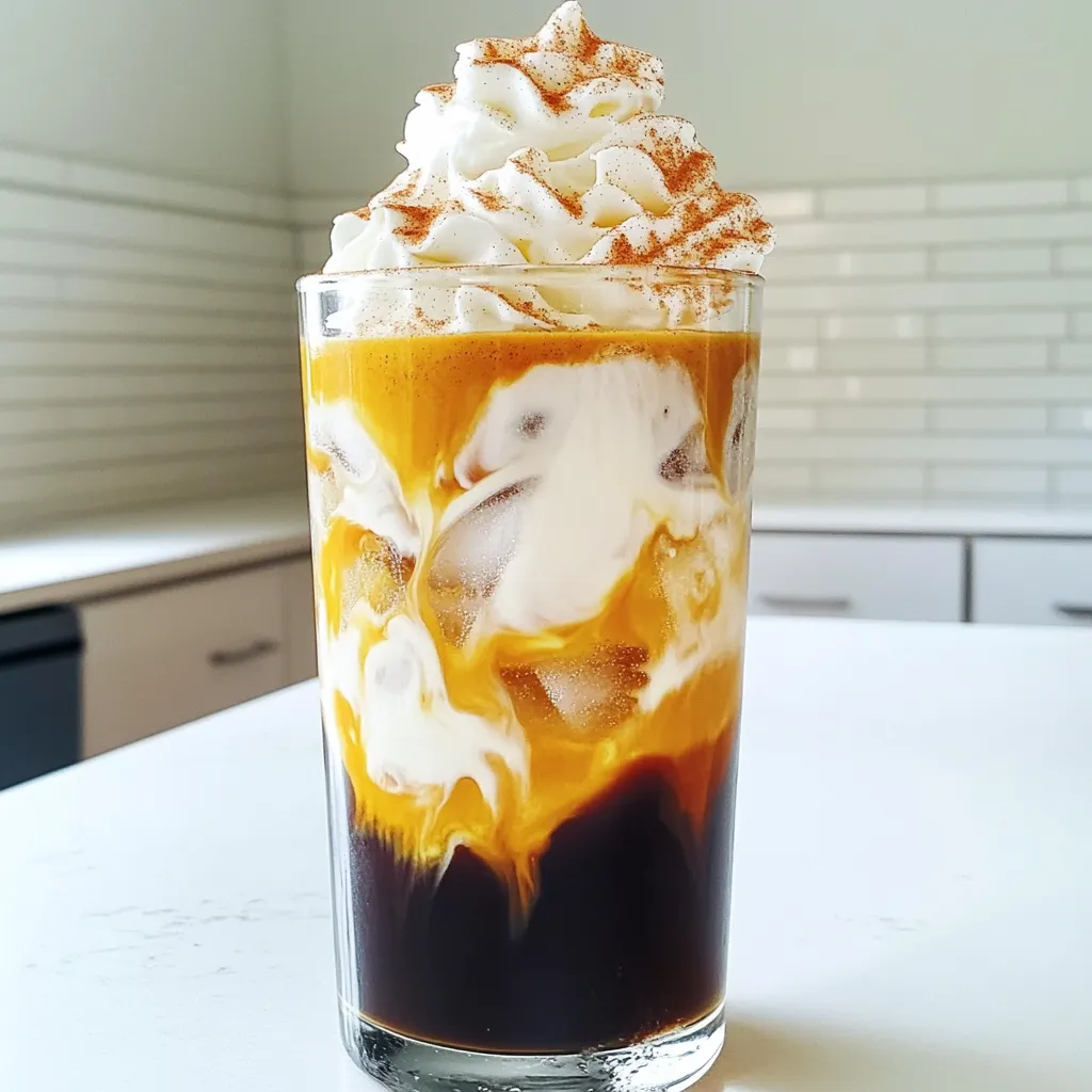 Kürbiscreme Kalter Brühkaffee Geschmackvoll und Einfach