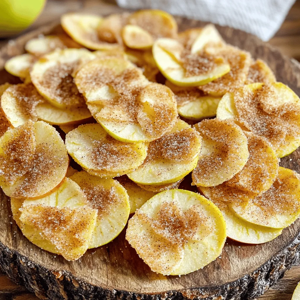 Air Fryer Cinnamon Sugar Apple Chips Knuspriger Snack