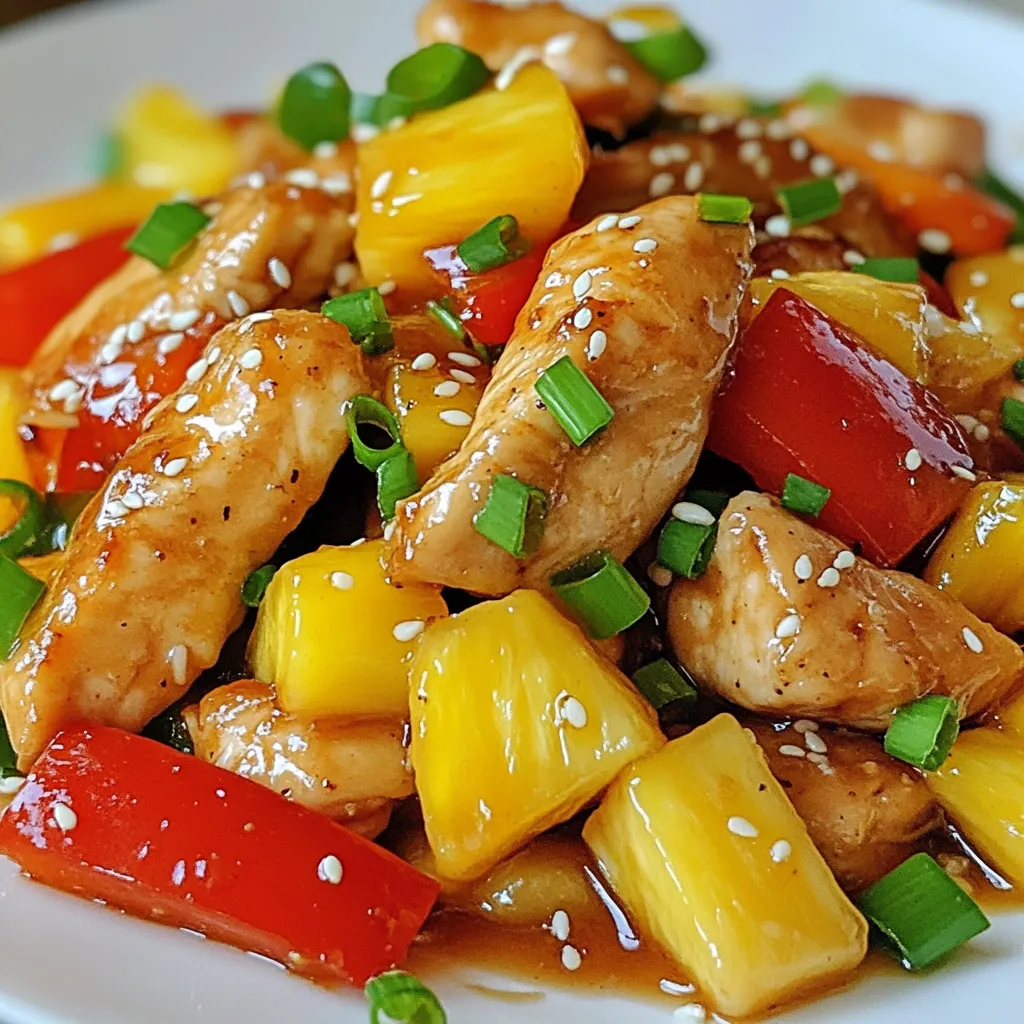 Pineapple Chicken Stir Fry Schnelles und leckeres Gericht