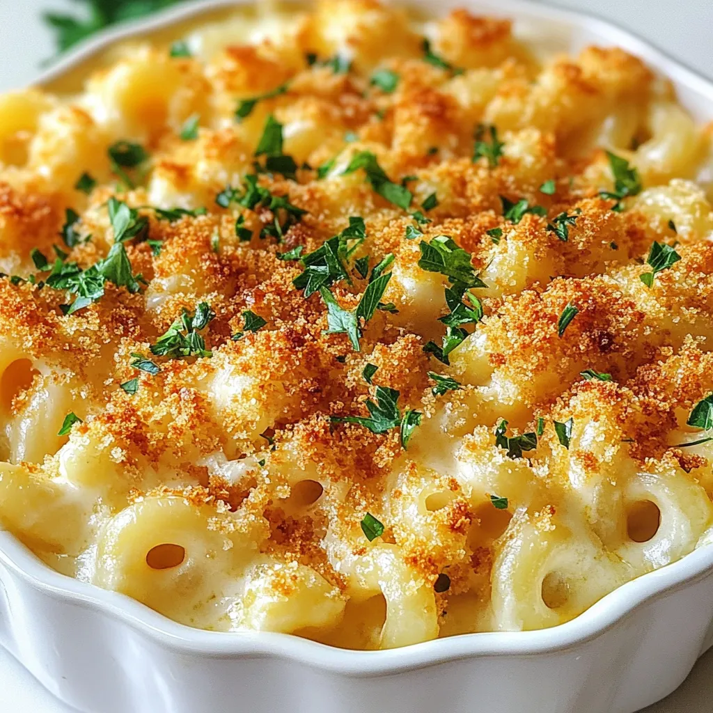 Gourmet Crunchy Baked Mac and Cheese Unwiderstehliches Gericht