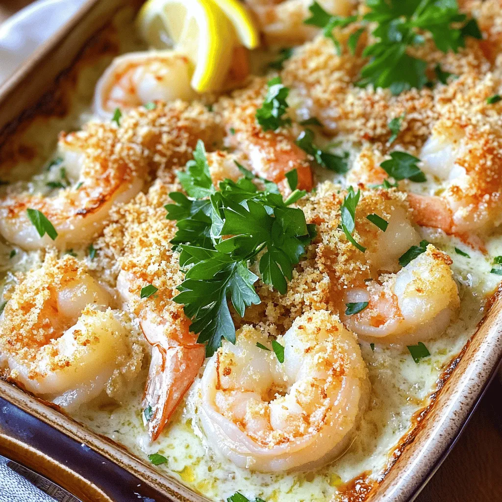 Einfache Knoblauch-Garnelen Gratin Rezeptideen
