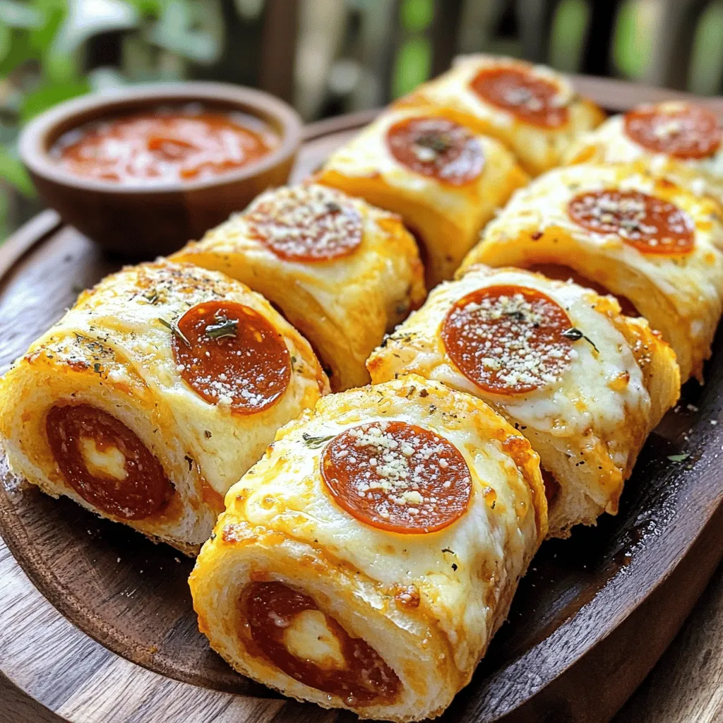 Cheesy Pepperoni Roll-Ups Einfaches und köstliches Rezept
