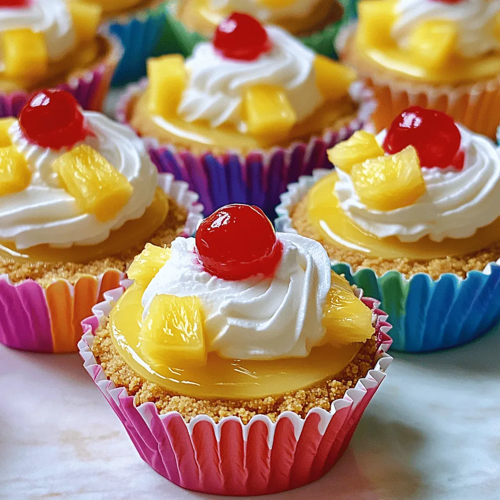 Mini Pineapple Upside-Down Cheesecakes Lecker und Einfach