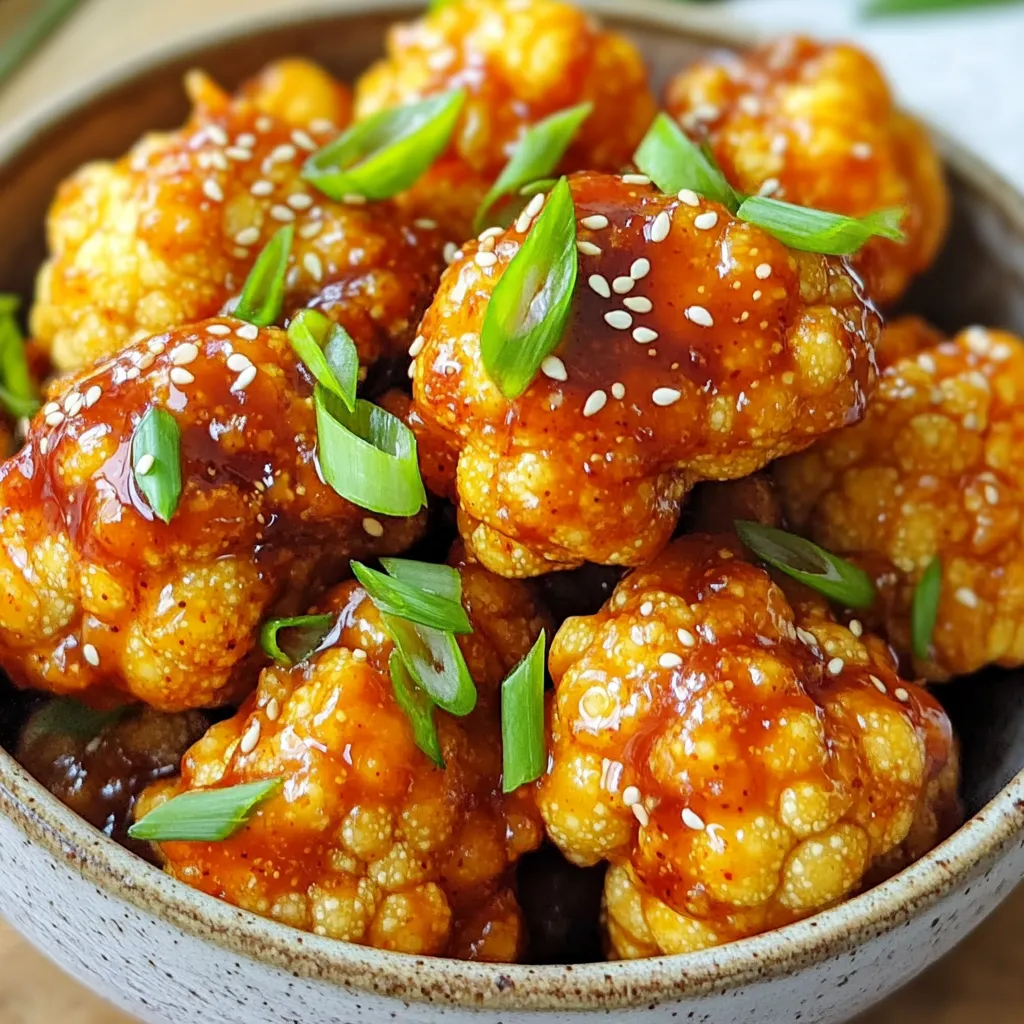Air Fryer Sweet Chili Cauliflower Bites Knusprig und Lecker
