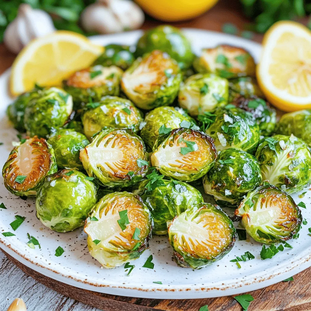 Lemon Garlic Roasted Brussels Sprouts köstlich zubereiten