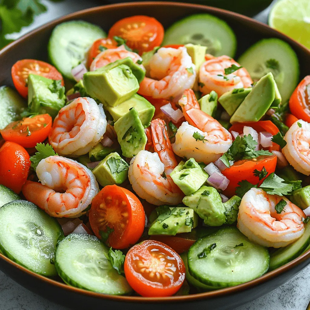 Cucumber Shrimp Salad köstlich und erfrischend