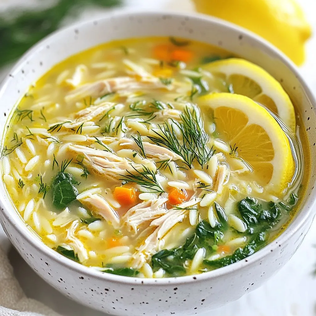 Griechische Zitronenhühnersuppe Einfaches Rezept