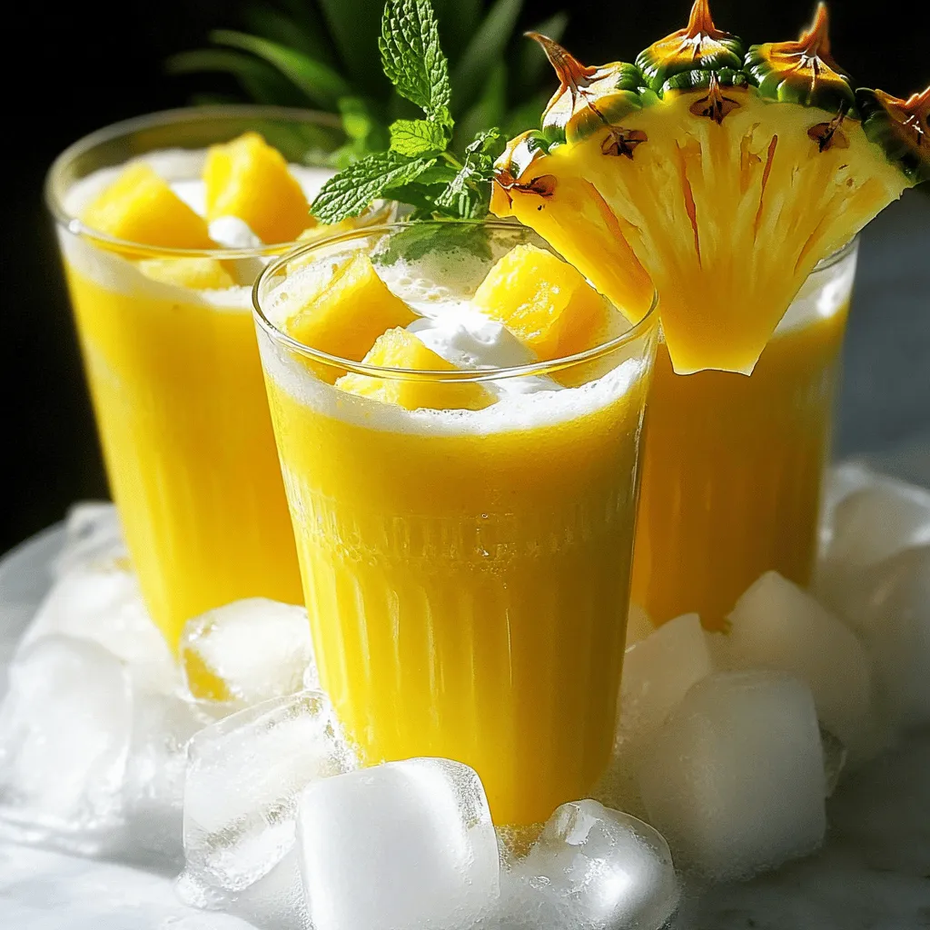 Zwei Zutaten Ananas Refresher Erfrischend und Einfach