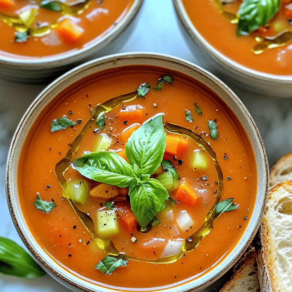Um eine klassische Tomatensuppe zu machen, benötigst du einige frische Zutaten. Die wichtigsten sind reife Tomaten, Zwiebeln, Knoblauch, Karotten und Sellerie. Diese Zutaten geben der Suppe Geschmack und Tiefe. Die Gemüsesorten sind leicht zu finden und machen die Suppe gesund.