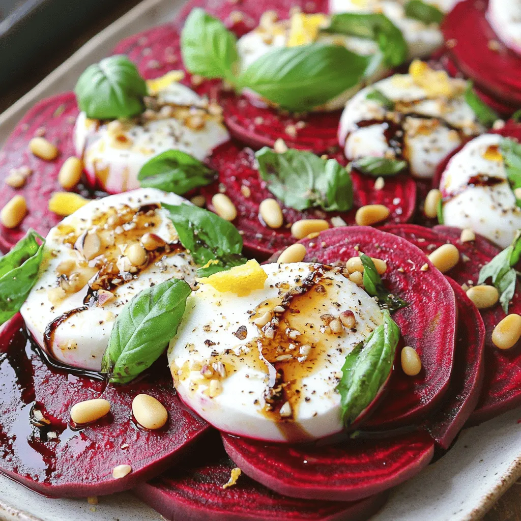Leckerer Beet Caprese Salad Frisch und Einfach Zubereiten