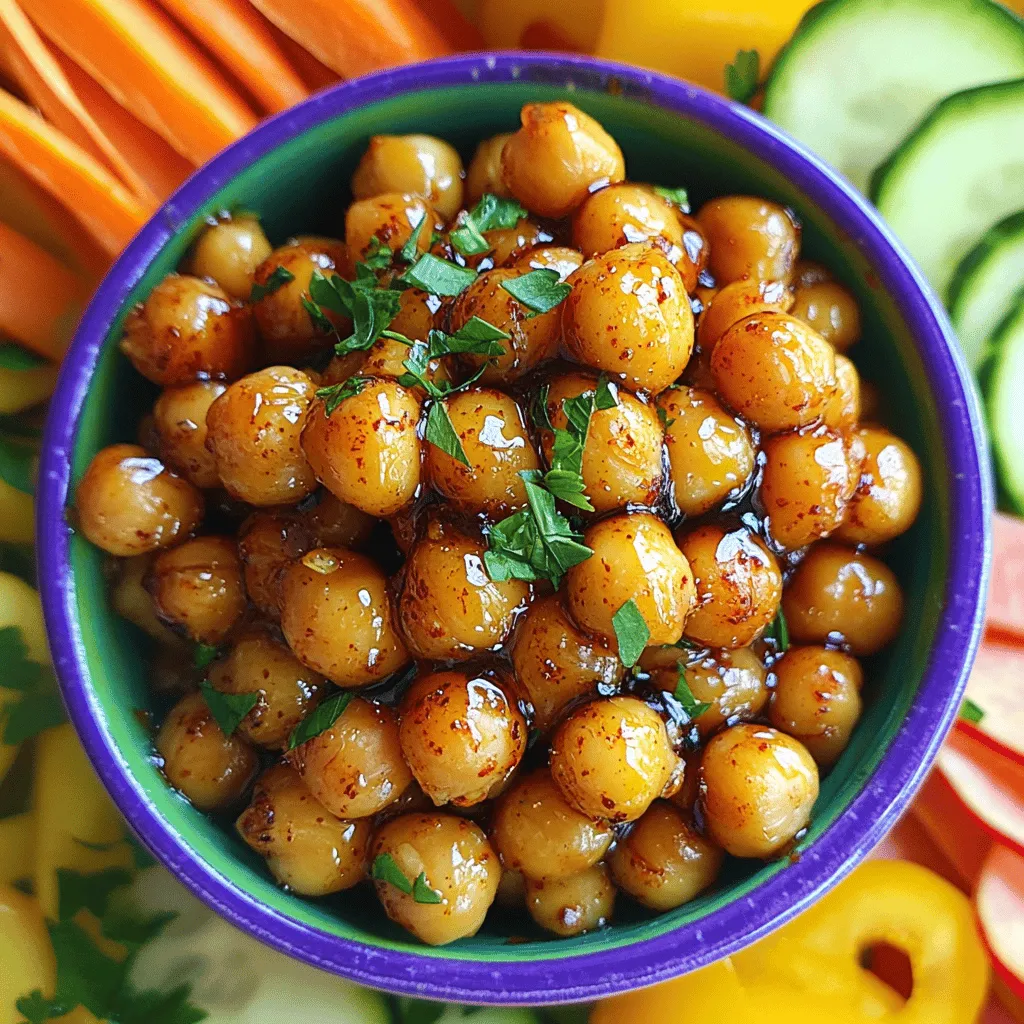 Spicy Maple Roasted Chickpeas Knusprige Snack-Idee
