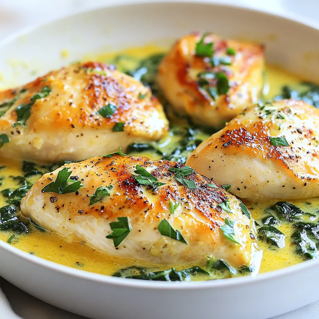 Cremiges Knoblauch-Hühnchen Skillet Einfaches Rezept