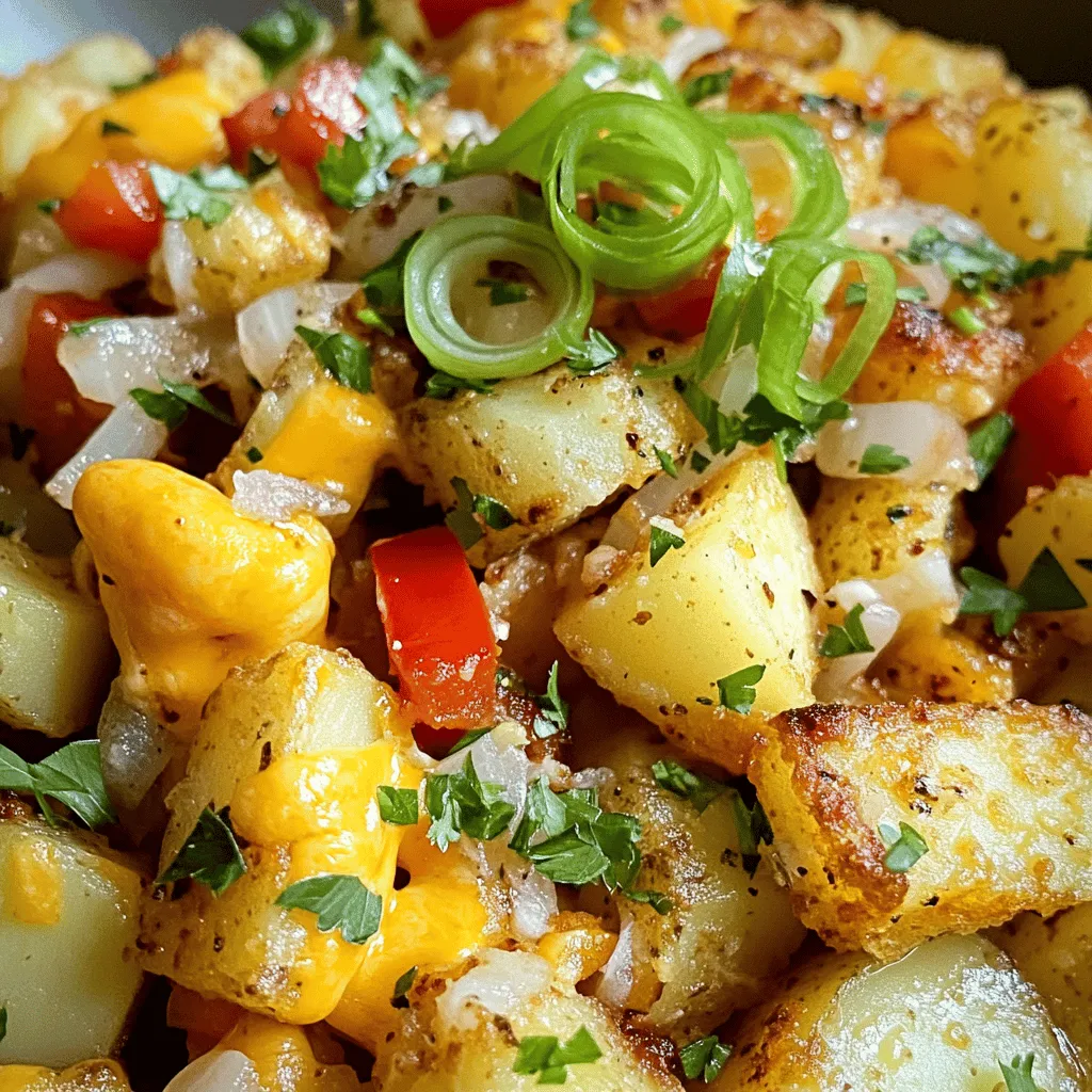 Frika ist einfach und lecker. Die Hauptzutaten sind Kartoffeln und Käse. Für das beste Ergebnis wähle festkochende Kartoffeln. Sie behalten ihre Form gut. Ich empfehle 500 g gewürfelte Kartoffeln. Sie sind die Basis für den herzhaften Geschmack.