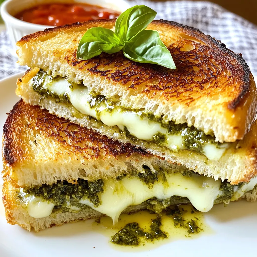 Pesto Grilled Cheese Rezept Einfach und Lecker