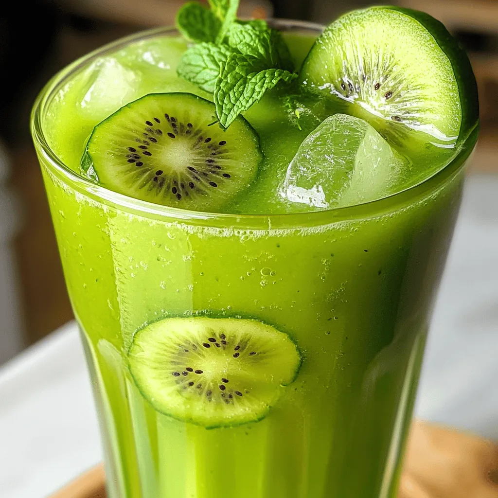 Kiwi Cucumber Cooler Erfrischend Einfaches Rezept