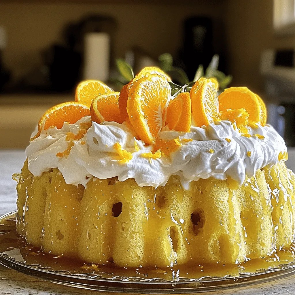 Fruchtiger Orange Crush Poke Cake Einfaches Rezept
