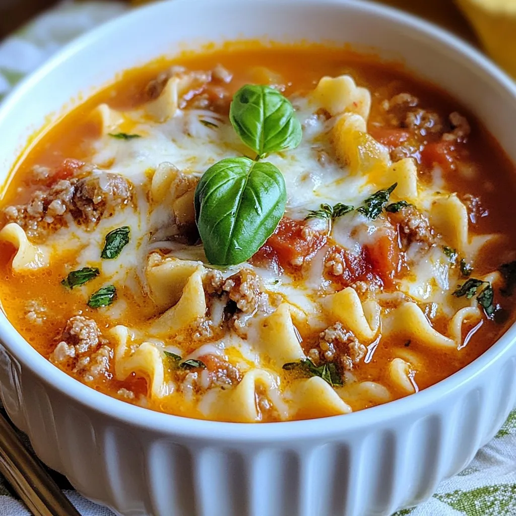 Cremige Lasagna Soup Einfaches und Herzhaftes Rezept