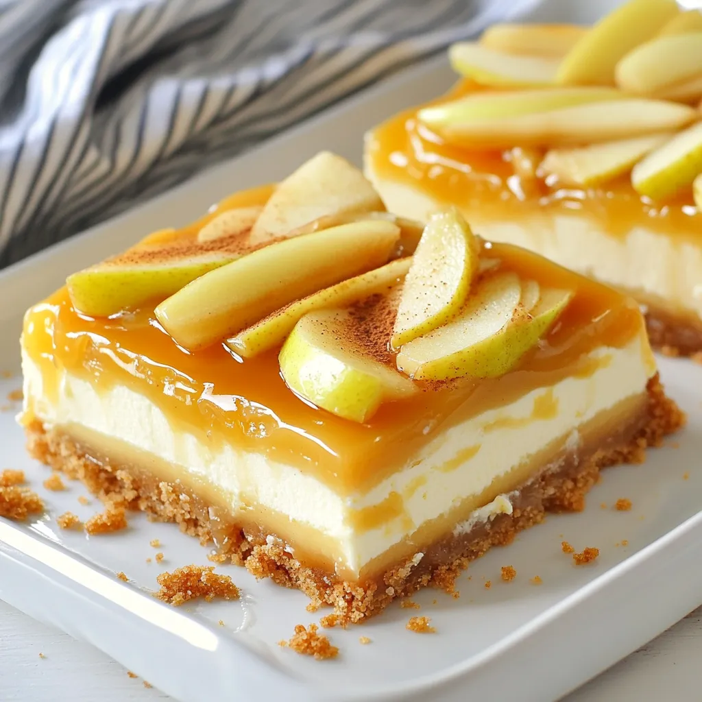 Caramel Apple Cheesecake Bars Leckeres Dessert Rezept