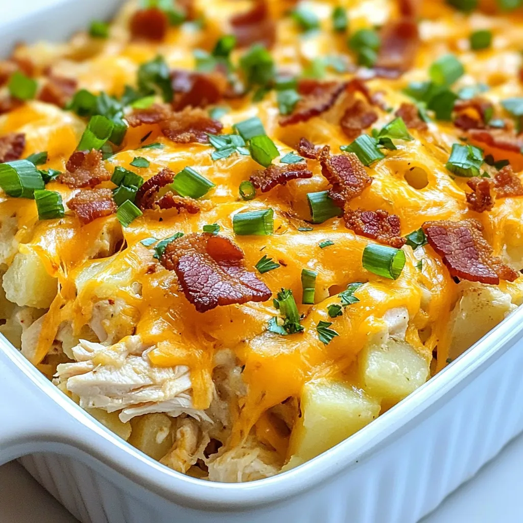 Loaded Potato Ranch Chicken Casserole Einfaches Rezept