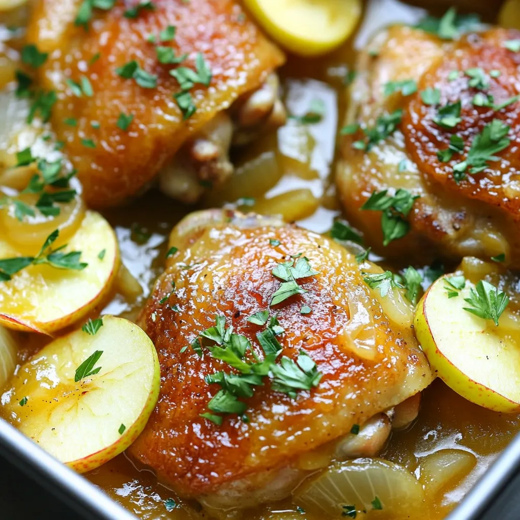 Französisches Apfelwein-Hühnchen Einfach und Köstlich