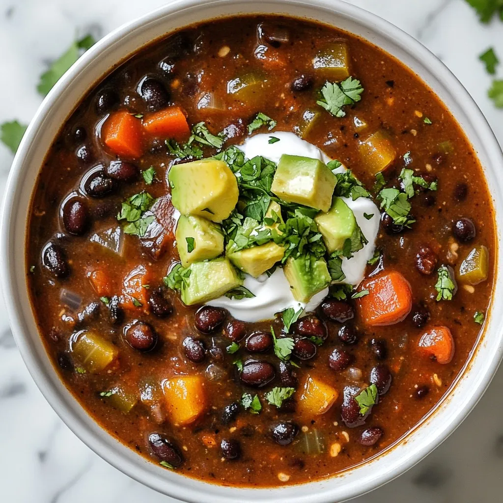 One-Pot Black Bean Soup Einfache und schnelle Mahlzeit