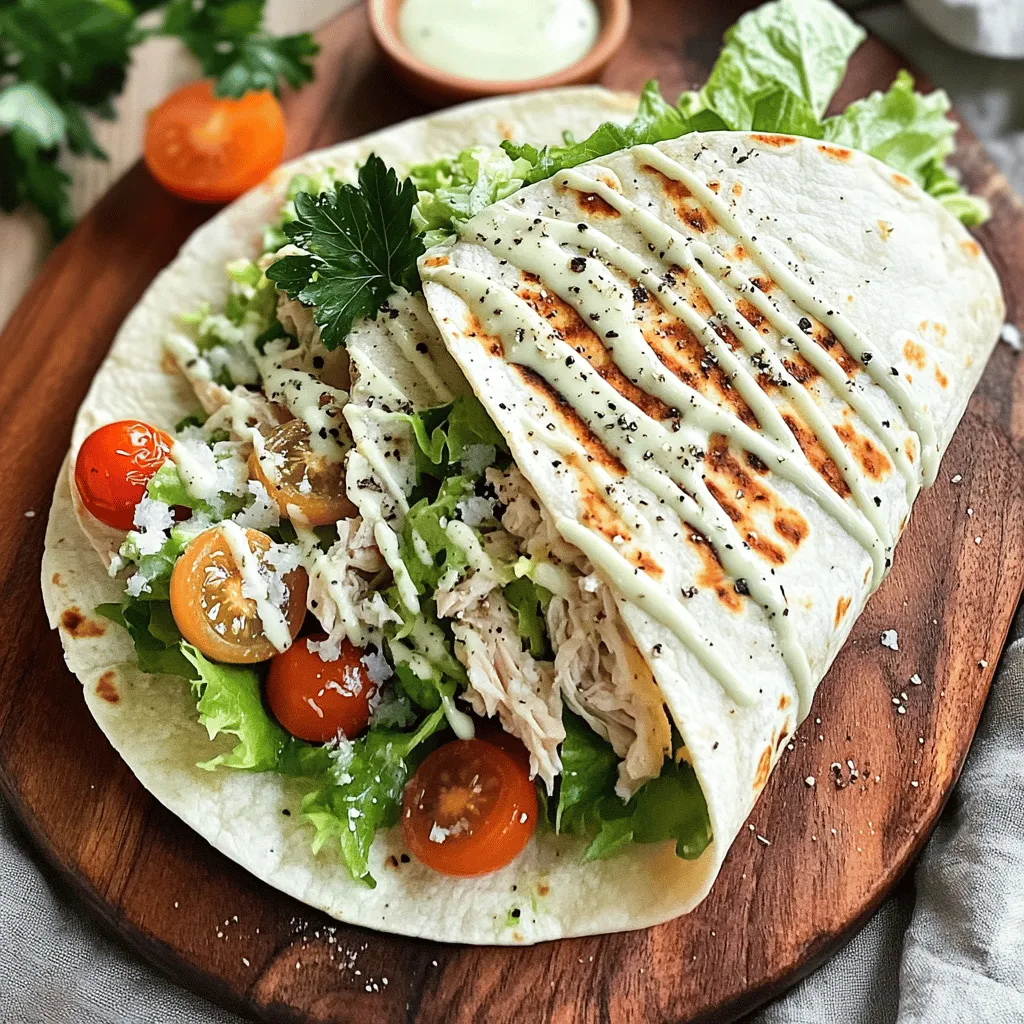 Chicken Caesar Wrap Einfach Und Lecker Zubereiten