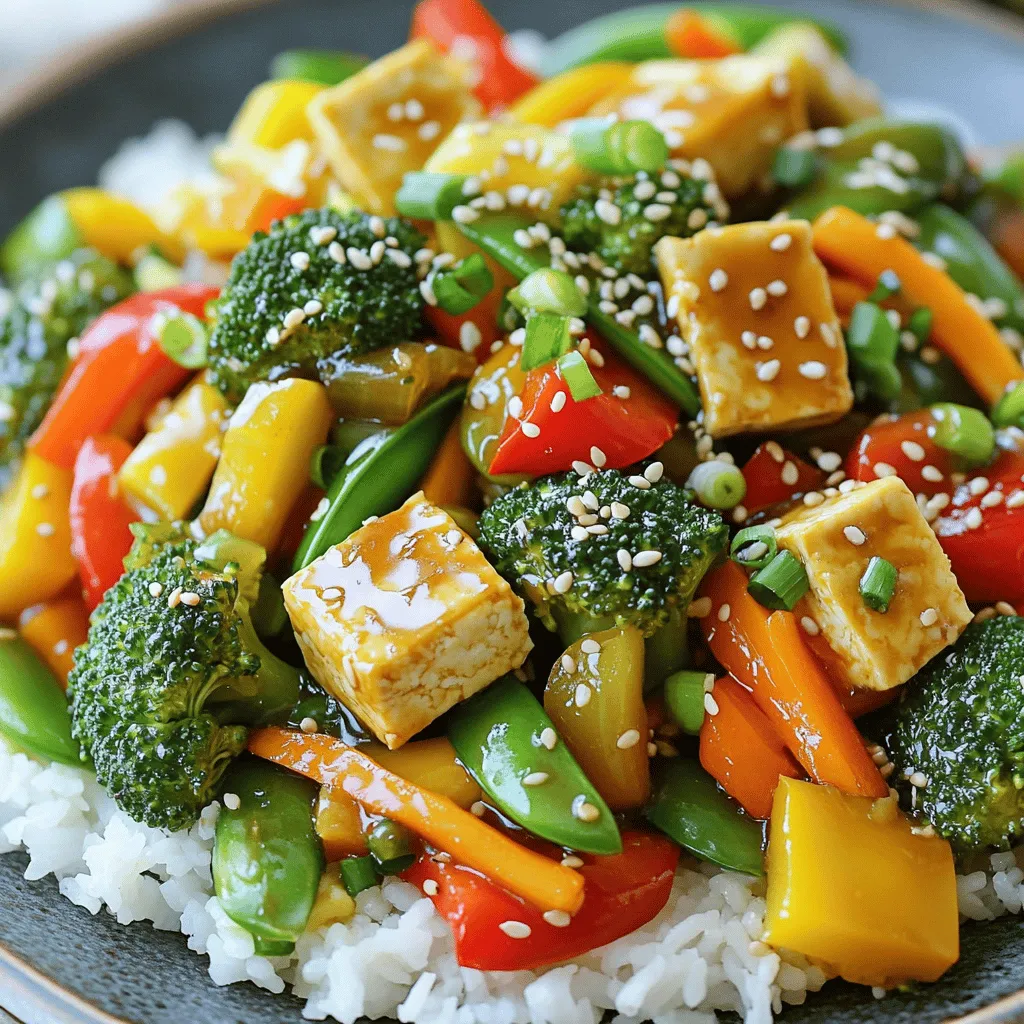Regenbogen-Gemüse-Pfanne mit Tofu Einfach und Köstlich