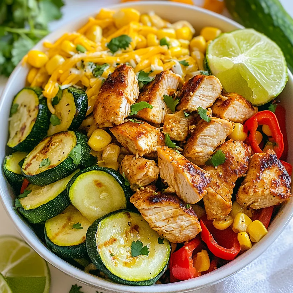 Tex Mex Hähnchen und Zucchini Köstliche Kombination