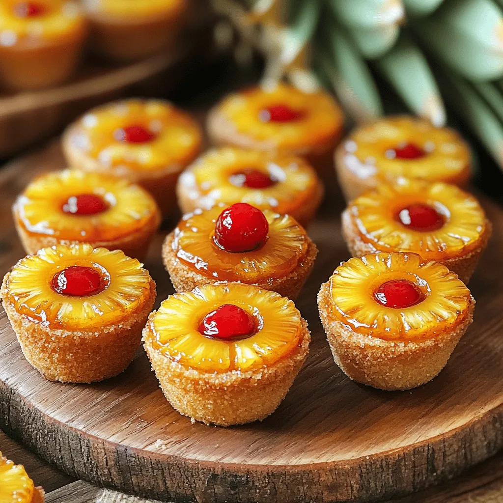 Mini Ananas-Umgekehrte Kuchen Köstlicher Genuss für alle