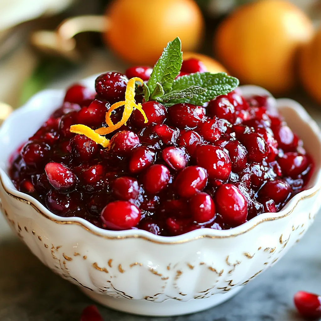 Cranberry Pomegranate Holiday Sauce Einfach und Köstlich