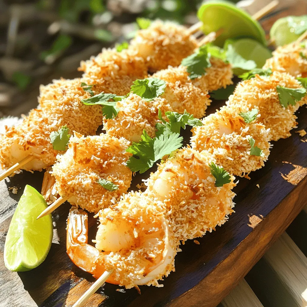Tropical Coconut Shrimp Skewers Einfach und Köstlich
