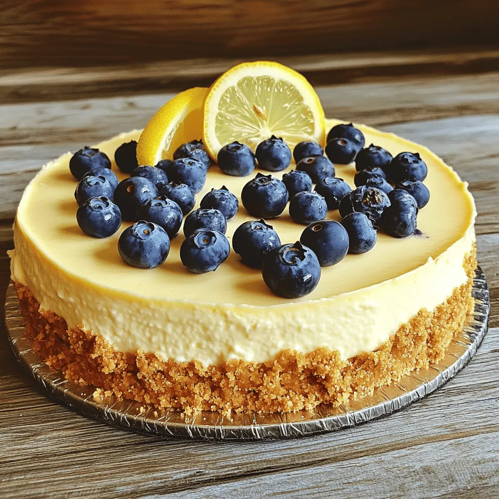 Lemon Blueberry Cheesecake Cake Frisch und Lecker