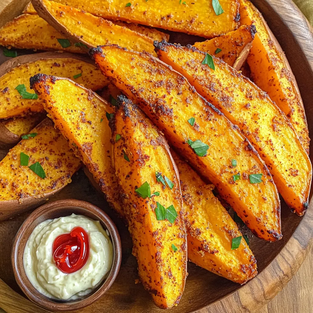 Luftfritteuse Süßkartoffelspalten mit würziger Aioli