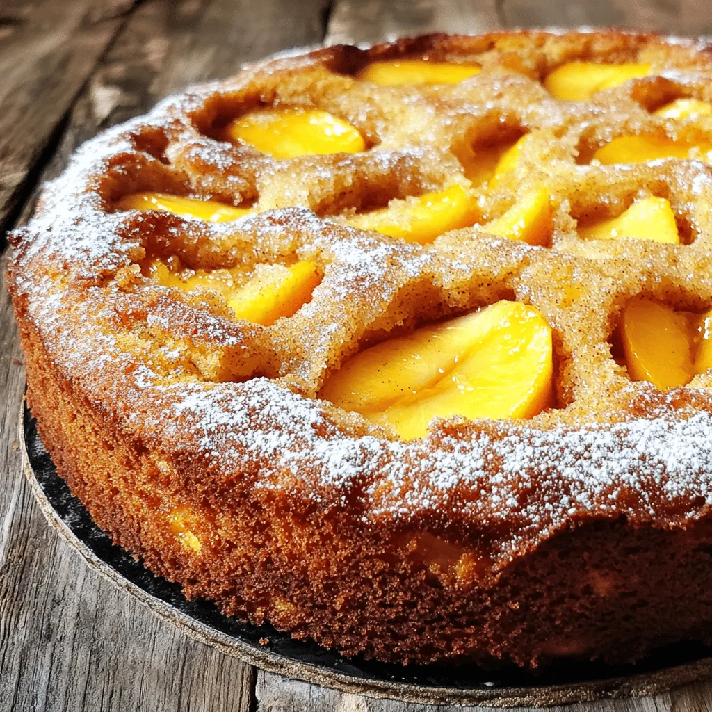 Brown Sugar Peach Cake Einfache und leckere Rezeptidee