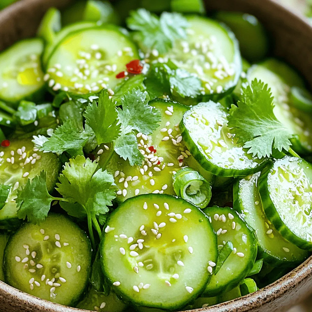 Sesame Honey Cucumber Salad Frisch und Lecker Genießen